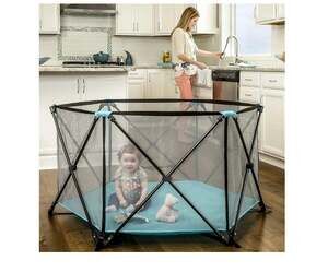 Regalo My Play Portable Playard 6-Panel Folding Playpen Teal